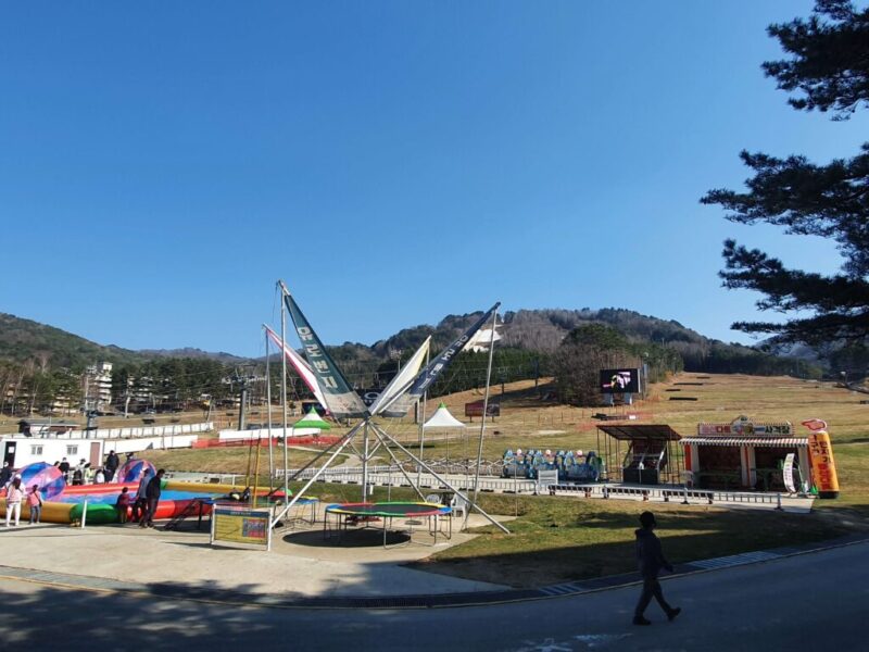韓国・平昌にある人気スポット「発王山観光ケーブルカー」へ