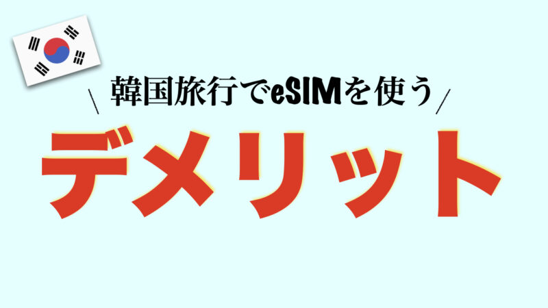 【eSIM】韓国旅行の新しいネットワーク接続方法！（使い方・人気eSIM）