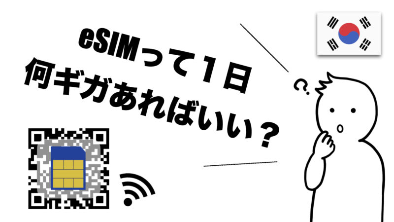 eSIMは1日あたり何ギガ必要か？（海外旅行）