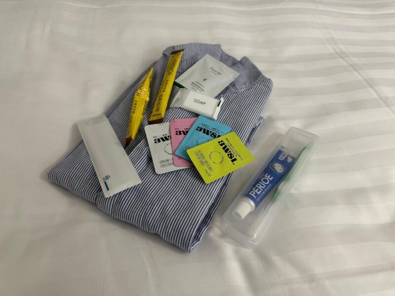 パジャマとアメニティ