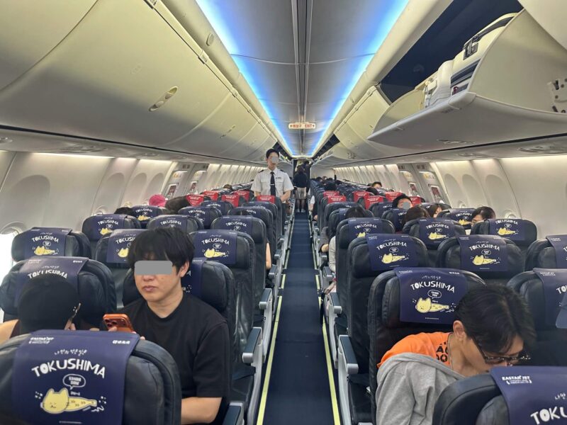 イースター航空の機内の様子