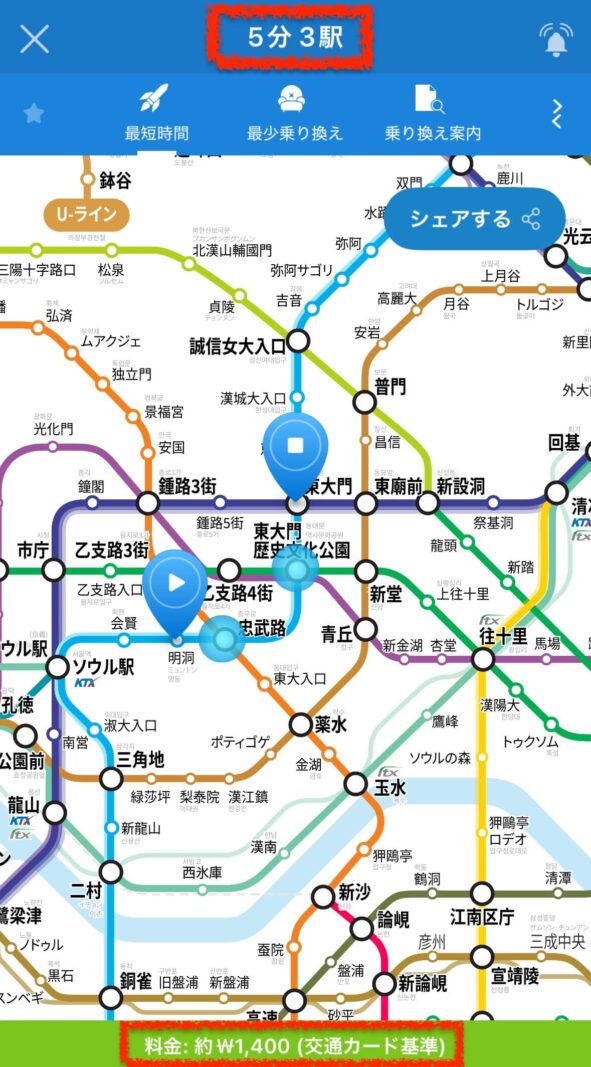 Subwey Korea(地下鉄)