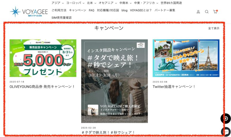 VOYAGEESIMキャンペーン